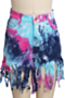 plus size three colors multicolor batch printing spliced tassel denim shorts_Red_Blue