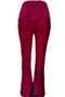 four colors solid color simple high waist new style casual flare pants_Black_Rose Red