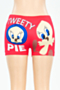 plus size 2 colors letter printing contrast color new style summer stretch hot shorts_Multicolor_Red