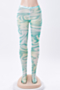 new stylish digital batch printing high waist mesh see through tight leggings_Pink_Green