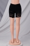 sexy new stylish solid color summer hollow out denim shorts_Black