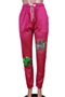 six colors plus size pattern printing laced new style loose casual pants_White_Yellow_Red_Gray_Green_Magenta
