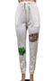 six colors plus size pattern printing laced new style loose casual pants_White