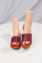 new five colors sequins decorated stylish beach slippers_Orange