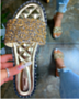 new five colors sequins decorated stylish beach slippers_Orange_Gold