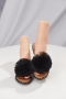 new four colors hairball decorated stylish beach slippers_Yellow_Purple_Red_Black
