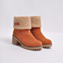 autumn winter new 5 colors high upper suede fabric plush lining stylish snow boots_Black_Orange