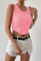exquisite 7 colors stretch knitted slim all-match vest_Black_White_Gray_Pink
