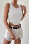 exquisite 7 colors stretch knitted slim all-match vest_Black_White