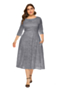 xl-6xl autumn new ten colors see through lace micro-elastic three-quarter sleeves pockets stylish loose midi dress with lining_Black_White_Purple_Rose Red_Beige_Blue_Dark Blue_Pink_Gray