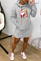 plus size autumn 7 colors christmas pattern printing hooded stretch casual mini dress_Black_White_Blue_Pink_Magenta_Orange_Gray