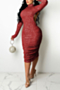 autumn new stylish plus size 4 colors sequin stretch with lining sexy backless midi dress_Black_Rose Red