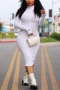 s-2xl spring plus size 10 colors ribbed knit lucky label embroidered stretch high waist zip-up thumb holes stylish bodycon midi dress_Black_White