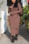 s-2xl spring plus size 10 colors ribbed knit lucky label embroidered stretch high waist zip-up thumb holes stylish bodycon midi dress_Black_White_Purple_Red_Beige_Sky Blue_Brown