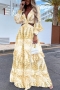 s-3xl summer new 4 colors deep v-neck long sleeve hollow batch printing stretch plus-size maxi dress_Sky Blue_Pink_Yellow