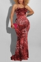 s-5xl summer new stylish plumage leopard printing backless lace-up stretch slim sexy maxi dress_Black_Red