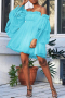 s-5xl spring & summer plus size 4 colors multi layered mesh micro-elastic off the shoulder frill trim elegant stylish mini dress_Beige_Sky Blue