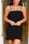 summer new 5 colors stretch sling shirring ruffle bodycon stylish sexy mini dress_Black