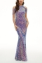 xs-3xl plus size new stylish 4 colors sequins beaded zip-up slight stretch high quality elegant maxi evening dress(with lined)_White_Sky Blue_Blue