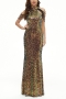 xs-3xl plus size new stylish 4 colors sequins beaded zip-up slight stretch high quality elegant maxi evening dress(with lined)_White_Sky Blue_Blue_Gold