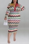 xl-5xl plus size autumn new 5 colors wave printing stretch long sleeves stylish midi dress_Purple_Red_Blue_Yellow_Multicolor