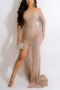 s-3xl plus size mesh stretch high slit off shoulder rhinestone sexy maxi dress_Black_White_Beige