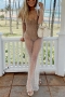 stretch see-through mesh pearl rhinestone sexy maxi dress_Black_White