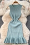sexy stretch 6 colors ribbed knit sleeveless mini dress_Black_Pink_Magenta_Green_Sky Blue