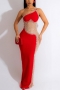 sexy plus size slight stretch pearl rhinestone mesh stitching maxi dress_Black_White_Pink_Red