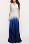 sexy stretch gradient multi-wear sling backless lace-up maxi dress #1_White