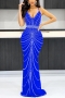 sexy plus-size stretch rhinestone sling slim maxi dress aa015805_Black_Red_Magenta_Green_Blue