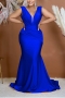 sexy plus-size stretch zip-up shirring maxi dress_Black_White_Red_Rose Red_Magenta_Deep Yellow_Green_Blue