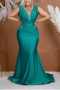 sexy plus-size stretch zip-up shirring maxi dress_Black_White_Red_Rose Red_Magenta_Deep Yellow_Green
