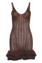 sexy slight stretch cut out knitted cascading ruffle mini dress new add colors_Black_Red_Magenta_Yellow_Green_Blue_Brown