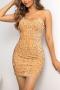 sexy extra small inelastic sequin sling hollow bodycon mini dress_Red_Rose Red_Magenta_Dark Green_Dark Blue_Gold