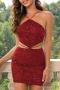 sexy non-stretch 7 colors solid sling sequins slim backless mini dress_Black_White_Pink_Red