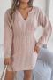 sexy slight stretch twist knitted 4 colors bodycon sweater mini dress_Pink