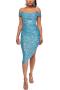 sexy plus size slight stretch 14 colors sequin decor off shoulder midi dress_Black_Gray_Pink_Red_Rose Red_Magenta_Light Green_Dark Green_Sky Blue