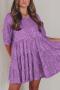 casual non-stretch solid color sequins loose mini dress_Black_Pink_Magenta_Purple