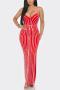 sexy plus size slight stretch 3 colors rhinestone decor maxi dress_Black_White_Red