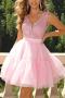 elegant non-stretch sequins mesh patchwork sleeveless mini dress_Black_Gray_Pink