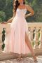sexy non-stretch mesh sequins slit backless sling maxi dress_Black_Gray_Pink