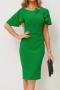 stylish plus size slight stretch 4 colors bowknot midi dress_Black_Magenta_Green