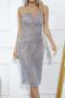 sexy slight stretch sling sequins slim micro see-through midi dress_Black_Sky Blue