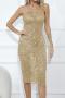 sexy slight stretch sling sequins slim micro see-through midi dress_Black_Sky Blue_Gold