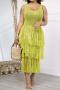 plus size 4 colors solid color crochet sexy see-through tassel beach midi dress_White_Pink_Light Green