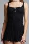 sexy high stretch solid color slim knitted mini dress size run small_Black