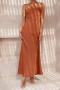 sexy non-stretch simple solid color halter neck backless slim maxi dress_Black_Pink_Sky Blue_Brown