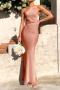 sexy non-stretch simple solid color halter neck backless slim maxi dress_Black_Pink