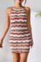 sexy slight stretch stripe knitted sling bodycon mini dress_Black_Multicolor